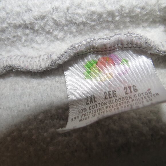 Men's 2X Fruit of the Loom Grey Sweatpants - Picture 2 of 4